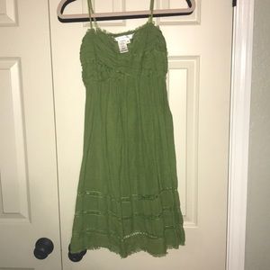 Green short dress